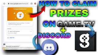 HOW TO CLAIM PRIZES ON GAME TV AND DISCORD | GAME TV + DISCORD FULL DETAILS REGISTER TO CLAIM PRIZES