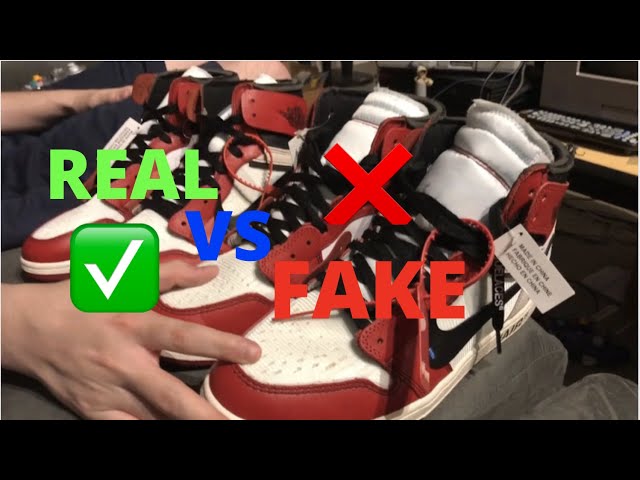 How To Spot Real Vs Fake Off White Jordan 1 Chicago – LegitGrails