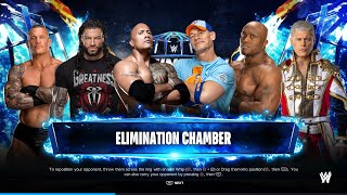6-superstar Elimination Chamber Match Full Gameplay | WWE2K24