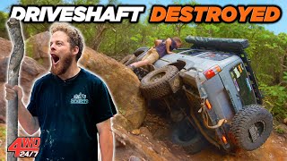 TOWING BROKEN 4WD off NASTY 4WD track in the WET!｜4WD 24-7