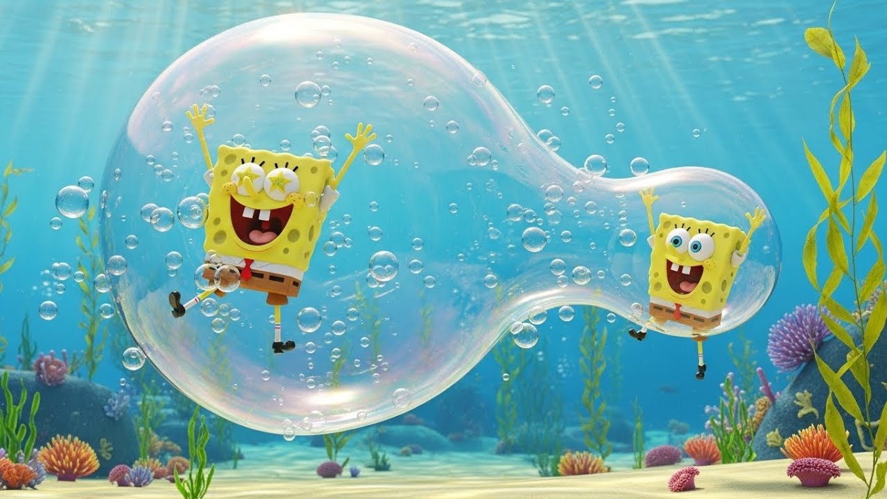 Spongebob Rode Way SpongeBob Rode a Wobbly Bubble | Kids Songs & Baby Songs - YouTube