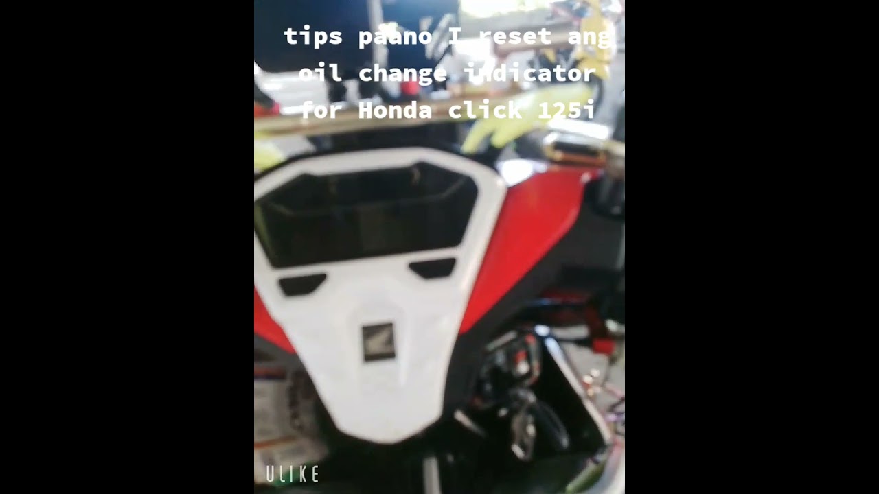 Tips paano I reset ang oil change indicator for Honda click 125i v2 