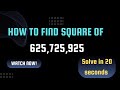 Find squares using trick