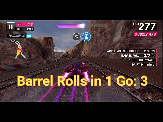 Asphalt 9: Legends  3 barrel roll in one jump 