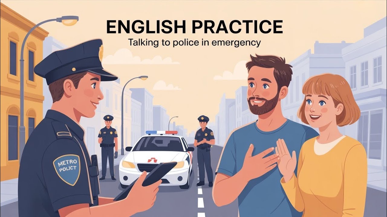 Calling the Police in an Emergency | Simple English Conversation for Beginners 