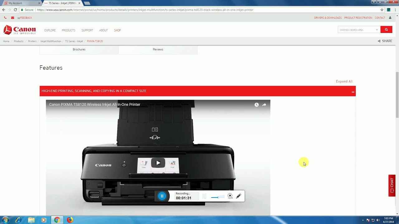 Introducing the canon PIXMA TS 8120 Wireless Inkjet All-In-One printer