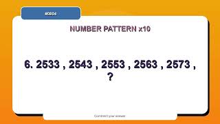 Full Number Pattern Challenge #0804 | 10 Number Pattern Practice Questions Update