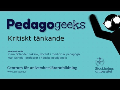 Video: Hur Och Varför Du Behöver Utveckla Kritiskt Tänkande