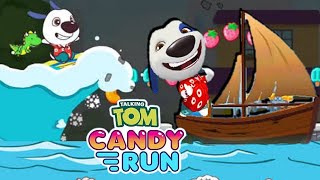 Talking Tom Candy Run: Hawaii Hank vs Roy Raccoon Gameplay screenshot 4