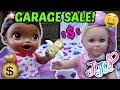 BABY ALIVE has a GARAGE SALE! JOJO SIWA and ELSA! The Lilly and Mommy Show! FUNNY KIDS SKIT!