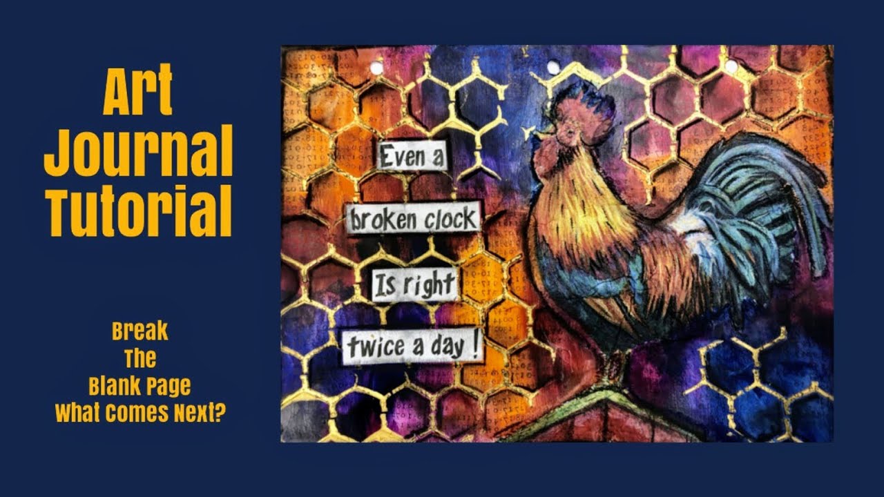 Mixed Media Art Journal Tutorial for Beginners- BREAK THE BLANK PAGE ...