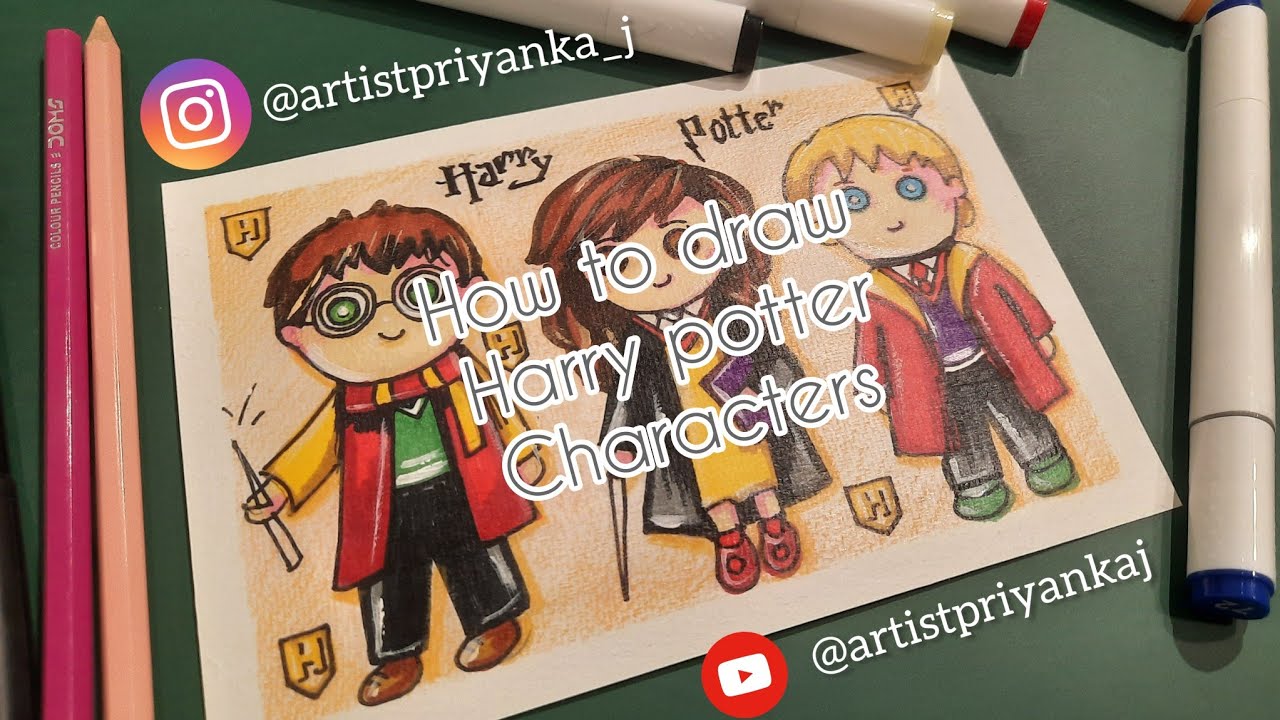 How to draw Harry Potter Characters? Easy Step by Step - YouTube
