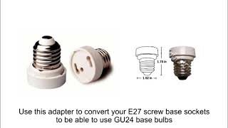 48755  E26 E27 male to GU24 female converter