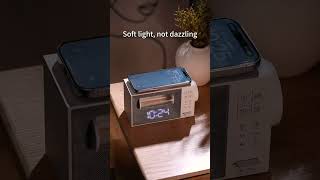 Transform Your Bedroom! Smart Clock with Wireless Charging, White Noise & Ambient Light #lamp