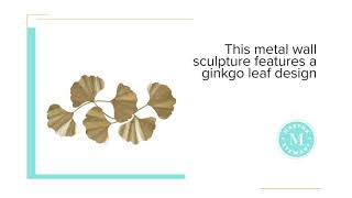 The Faye Gold Foil Ginkgo Leaf Wall Art - Martha Stewart