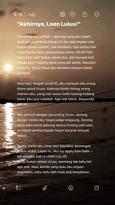 Akhirnya loan aku lulus !