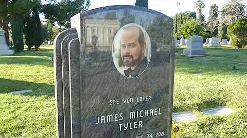 Actor James Michael Tyler Grave Hollywood Forever Cemetery Los Angeles California USA Dec 3, 2022