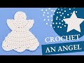 How to crochet an angel ornament or applique  tutorial