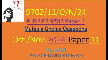 CAIE AS Physics 9702 Oct /Nov 2024 Paper 11 #education #cambridgephysics #science #physics #reddit
