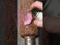 Watch This Pink Foam Dissolve Deep Rust Instantly!#shorts #viral #satisfying