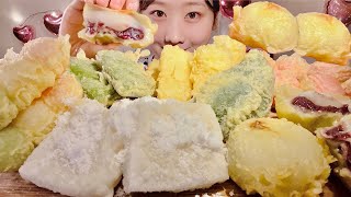 ASMR Fried Mochi【Mukbang/ Eating Sounds】【English subtitles】