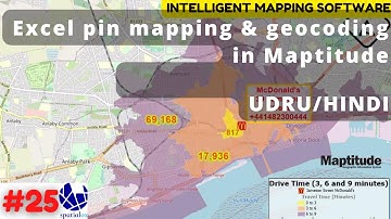 Excel pin mapping & geocoding in Maptitude mapping software- Urdu/Hindi