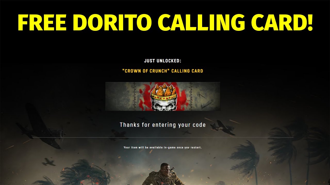 Free Dorito Calling Card Redeem Code (Call of Duty Vanguard, Warzone, Black Ops Cold War)
