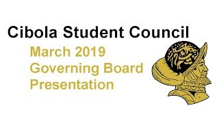 Cibola Student Council Presentation March 2019