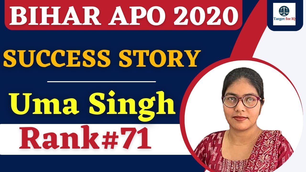 Uma Singh | Rank-71 | Bihar APO 2020
