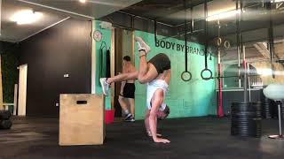 Box Assisted Tucked Handstand