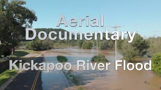 AERIAL DOCUMENTARY -  Kickapoo River Flood  (4K Drone Video)