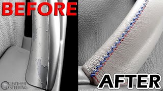 BMW X5 E53 Interior Door Handle Cover DIY Leather Installation/ Repair