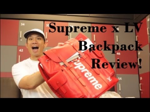 supreme backpack lv