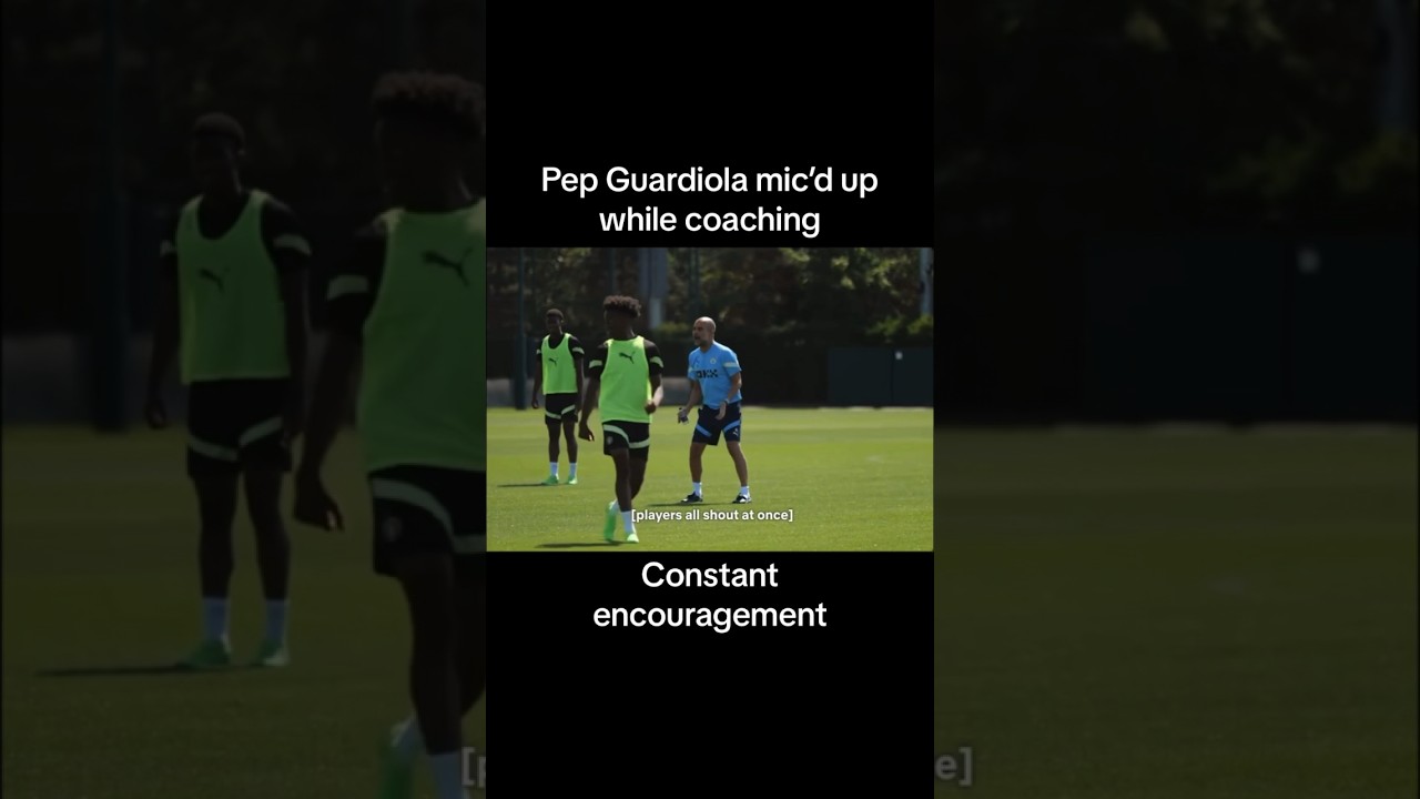 Pep Guardiola mic’d up while coaching