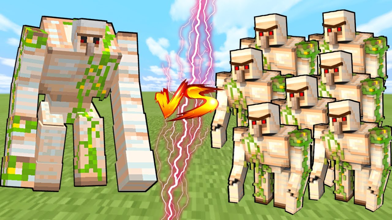 MUTANT IRON GOLEM vs 100 IRON GOLEMS in Minecraft Mob Battle - YouTube