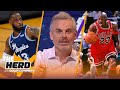 'Michael Jordan & Brett Favre are more beloved than Tom Brady & LeBron James' — Colin | THE HERD