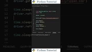 How to Refresh a Webpage with Selenium | Python Tutorial