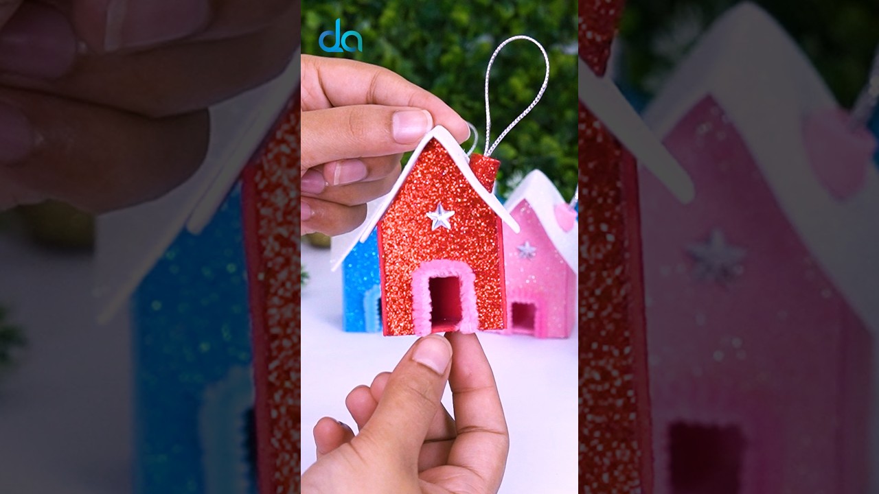 Christmas Hut Ornaments🎅Cute Christmas Hut Ornaments Making🎄DIY Xmas Crafts Ideas 