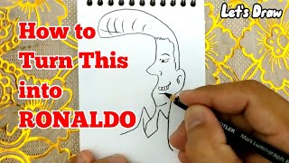 How To Drawing This Picture Into Cristiano Ronaldo Cr7