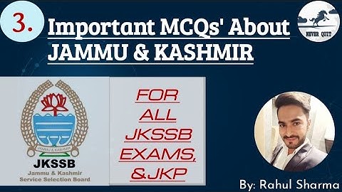 Most Important MCQs of Jammu and Kashmir | Part 3 | Jkssb Exams / JKP