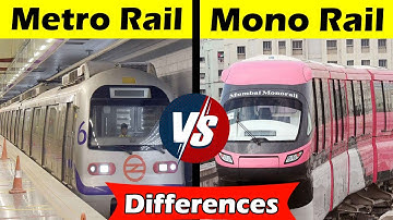 Metro Rail VS Monorail Comparison in Hindi | Monorail and Metro rail difference