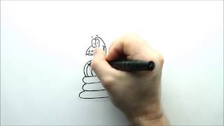 How to draw a cartoon snake in three easy steps! - Simpletoons