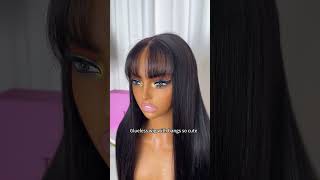 Cute bangs glueless wig, this unit is everything! 😩😍
