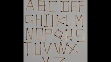 Matchstick alphabet
