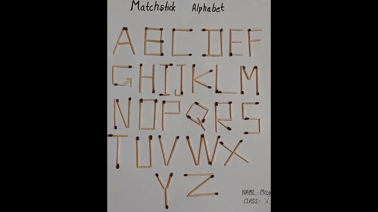 Matchstick alphabet