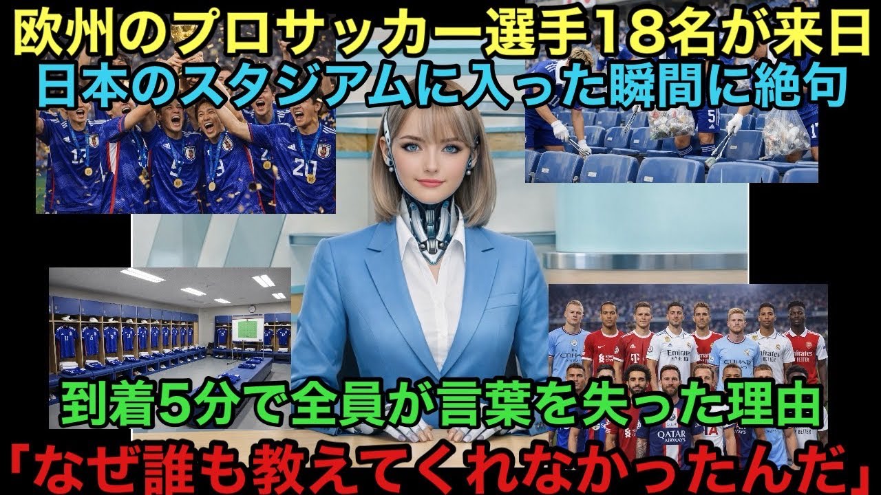 【海外騒然】欧州サッカー選手18名が日本のスタジアムで目撃した光景に号泣…「これが本当の先進国だ」【海外の反応】