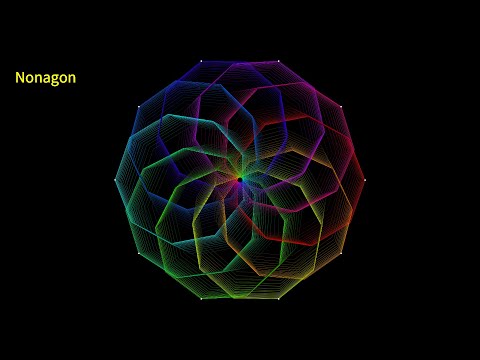 Steve's Generative Art. Lines 14 - Regular Polygon Countdown