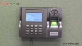 TimeRack - Enroll New User in Fingerprint Clock