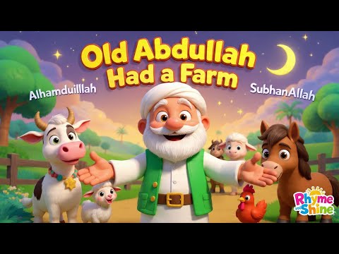 Old Abdullah Had a Farm  Muslim Kids Song  Islamic Cartoon Rhyme  Rhyme and Shine