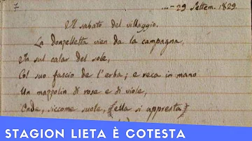 Che cosa parla il sabato del villaggio?